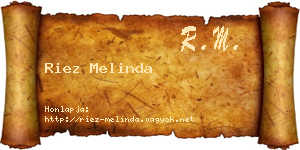 Riez Melinda névjegykártya